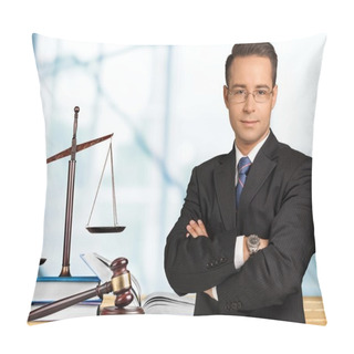 Personality  Handsome Caucasian Lawyer Pillow Covers