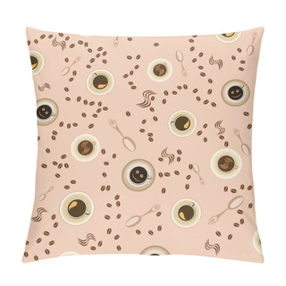 Personality  Coffee Background Sseamless Pillow Covers