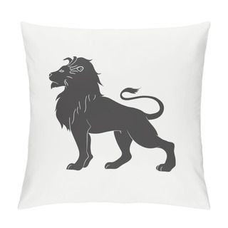 Personality  Lion Icon. Template. For Logo. Pillow Covers