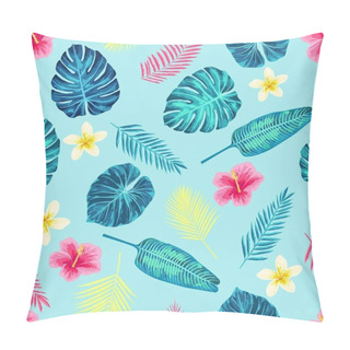 Personality  Seamless Tropical Exotic Palm Leaves Pattern. Pillow Covers