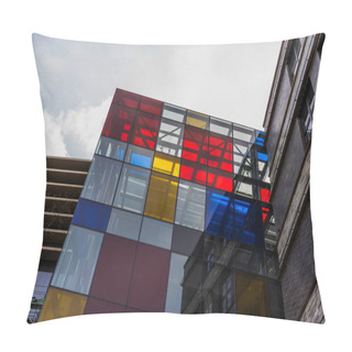Personality  Low Angle View Of Building With Colorful Facade On Street In Wroclaw Pillow Covers
