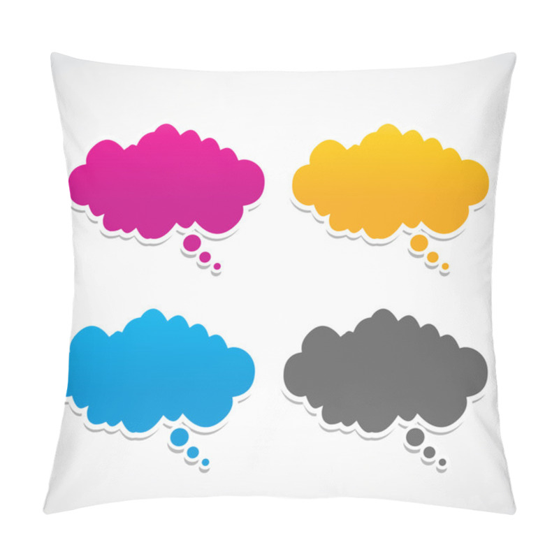 Personality  Abstract dialog clouds vector pillow covers