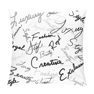 Personality  Handwritten Words Pillow Covers