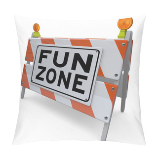 Personality  Fun Zone Barricade Construction Sign Kids Playground Pillow Covers