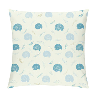 Personality  Seamless Background With Sea Shells In Sketch Style Pillow Covers