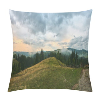 Personality  Sun And Clouds - Panoramic Landscape Of Carpathian Mountains. View From Hoverla, Chornohora Ridge Pillow Covers