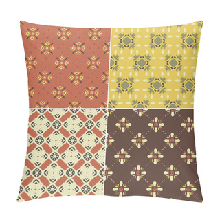 Personality  Red And Yellow Patterns Pillow Covers
