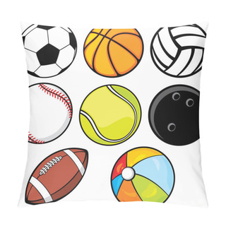 Personality  Ball Collection - Beach Ball, Tennis Ball, American Football Ball, Football Ball Pillow Covers