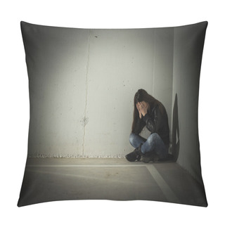 Personality  Depressed Teenage Girl Pillow Covers