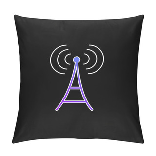 Personality  Antenna Blue Gradient Vector Icon Pillow Covers