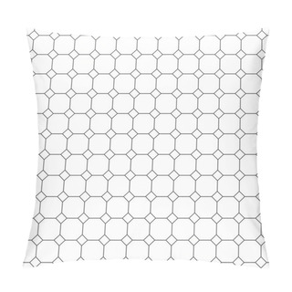 Personality  Seamless Pattern. Modern Stylish Geometrical Texture. Regularly Repeating Linear Octagons, Rhombuses, Diamonds. Vector Element Of Graphical Design Pillow Covers