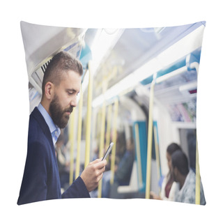 Personality  Businessman In Subway Pillow Covers