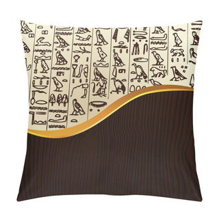 Personality  Sample Of Egypt Hieroglyphs - Vector Illustration Pillow Covers