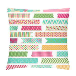 Personality  Vector Collection Of Cute Patterned Washi Tape Strips Pillow Covers