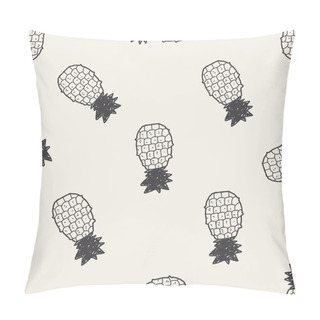 Personality  Pineapple Doodle Seamless Pattern Background Pillow Covers