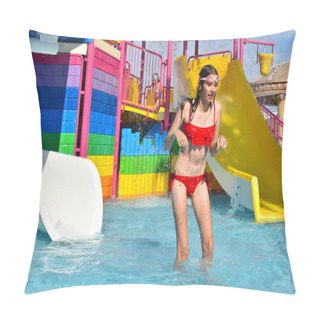 Personality  Outdoor Water Park On The Hotel Territory On  Sea. Pillow Covers