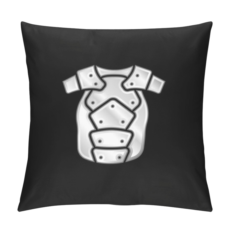 Personality  Armor Silver Plated Metallic Icon Pillow Covers