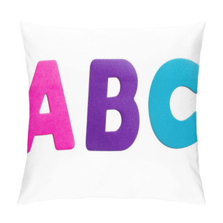 Personality  A Set Of Alphabet Letters In The Form Of Stickers On A White Background. Pillow Covers