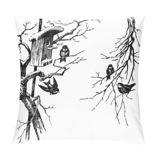 Personality  Birds On A Tree Pillow Covers