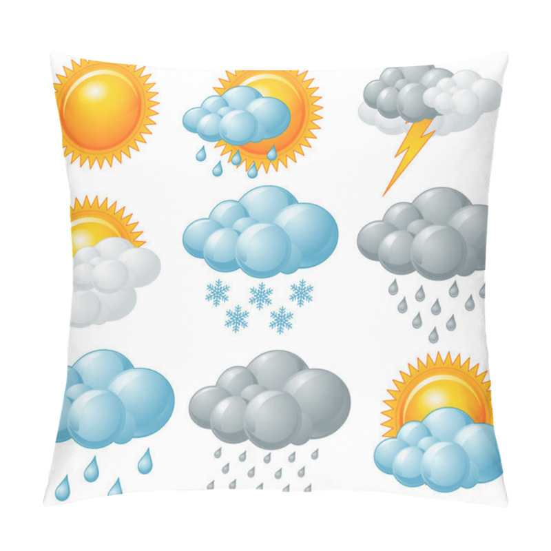 Personality  Weather icons pillow covers