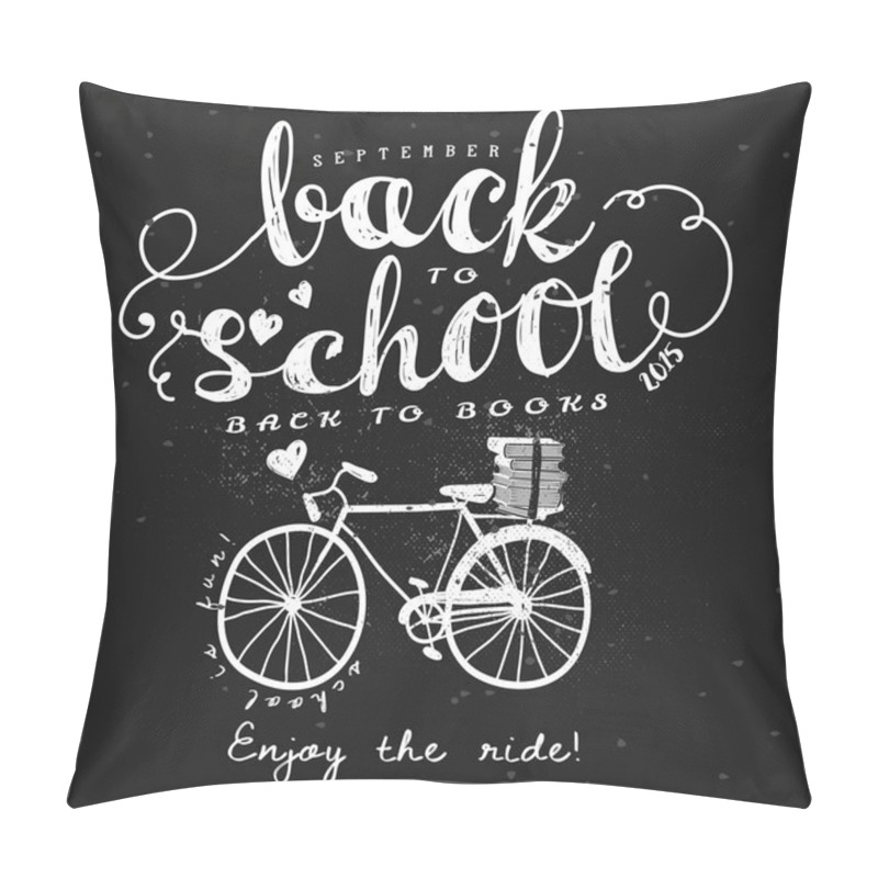 Personality  Back to School Blackboard Vintage Typography Label pillow covers