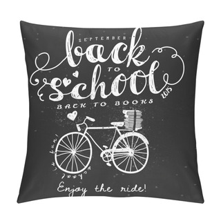 Personality  Back To School Blackboard Vintage Typography Label Pillow Covers