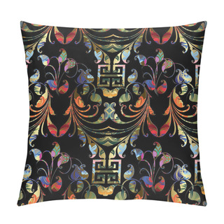 Personality  Colorful Ornamental Paisley Seamless Pattern. Vector Floral  Pillow Covers