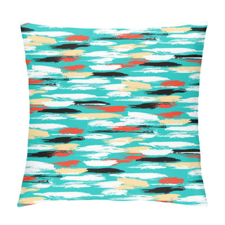 Personality Pattern With Brushstrokes And Stripes Pillow Covers