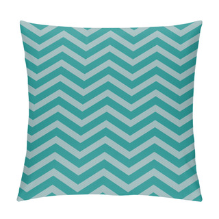 Personality  Teal Chevron Zigzag Textured Fabric Pattern Background Pillow Covers