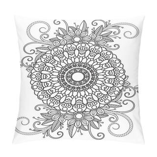 Personality  Floral Mandala Pattern Pillow Covers