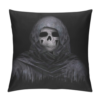 Personality  Scary Human Skull Print Pillow Covers