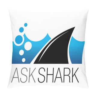 Personality  Shark Business Logo. Vector Symbol, Sign, Illustration, Template Pillow Covers