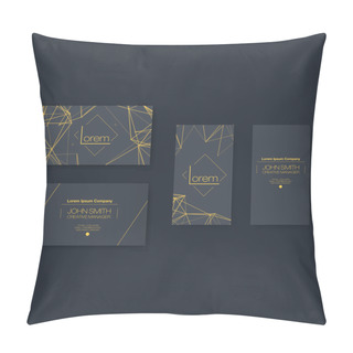 Personality  Abstract Business Card Template Set Pillow Covers