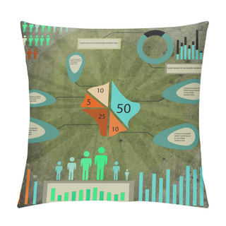Personality  Business Diagram With Space To Add Text Pillow Covers