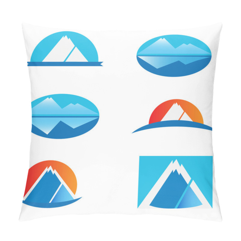 Personality  Set Of Mountains Logos Pillow Covers