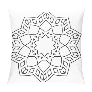 Personality Mandala. Hand Drawn Ethnic Decorative Elements. Arabic, Islam,  Indian Motifs Background. Vector Mono Line Graphic Design Templates. Pillow Covers
