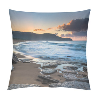 Personality  Sunrise Seascape With Clouds From Killcare Beach On The Central Coast, NSW, Australia. Pillow Covers