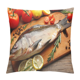 Personality  Fresh Raw Fish And Food Ingredients Pillow Covers