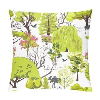 Personality Forest Tree Sketch Seamless Pillow Covers