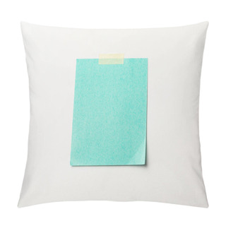 Personality  Turquoise Blank Sticker With Sticky Tape On White Background Pillow Covers