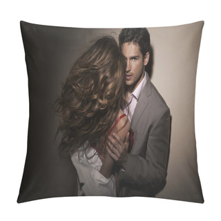 Personality  Handsome Guy With His Sensual Girlfriend Pillow Covers
