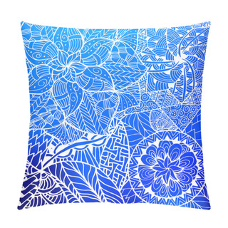 Personality  Flower Mandala Card In Vector Pillow Covers