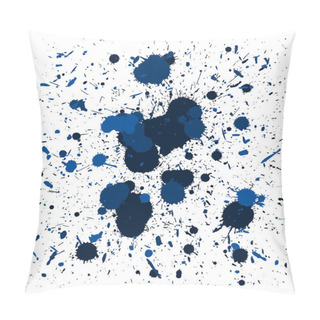 Personality  Vector Blue Brush Splatters Pillow Covers