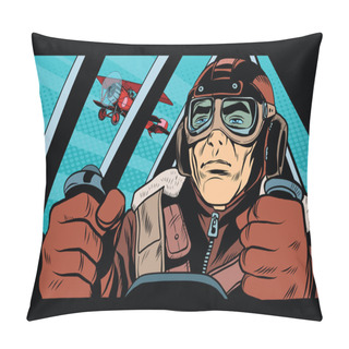 Personality  Pilot Flying Military Aircraft Pillow Covers