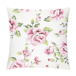 Personality  Seamless Vintage Flower Pattern Vector Background Pillow Covers