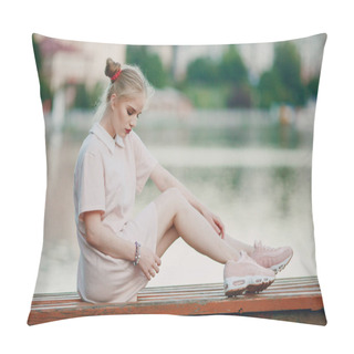 Personality  Girl Near Riwer Pillow Covers