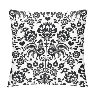 Personality  Seamless Floral Polish Folk Pattern - Wycinanki, Wzory Lowickie Pillow Covers