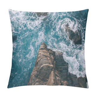 Personality  Picturesque Landscape With Beautiful Sea And Rocks In Riomaggiore, Italy Pillow Covers