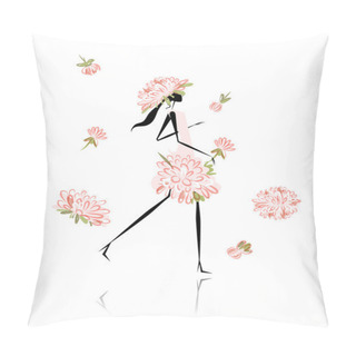 Personality  Floral Girl For Your Design Pillow Covers