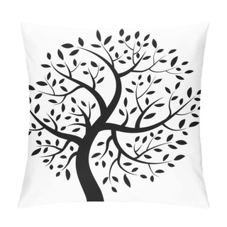 Personality  Black Tree Icon Pillow Covers